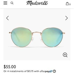 Madewell sunglasses. Round aviator sunglasses